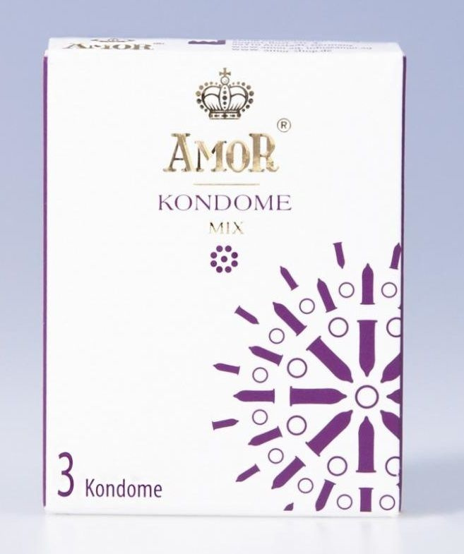 Микс-набор презервативов AMOR Mix - 3 шт. купить в секс шопе