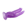 Фиолетовый анально-вагинальный фаллоимитатор - 20 см. купить в секс шопе