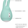 Зеленый клиторальный стимулятор Sugar Bunny с ушками - 9,5 см. купить в секс шопе