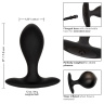 Черная расширяющаяся анальная пробка Weighted Silicone Inflatable Plug M купить в секс шопе