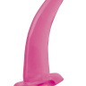Розовая изогнутая анальная пробка His and Hers G-Spot - 12,4 см. купить в секс шопе
