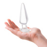 Прозрачная стеклянная анальная пробка - 11 см. купить в секс шопе