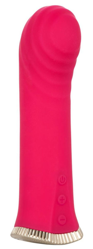 Ярко-розовый мини-вибромассажер для стимуляции точки G Uncorked Merlot - 13,25 см. купить в секс шопе
