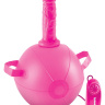 Розовый надувной мяч с вибронасадкой Vibrating Mini Sex Ball - 15,2 см. купить в секс шопе