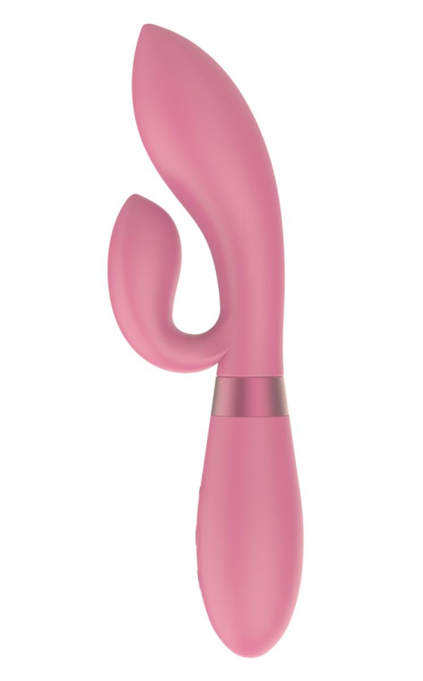 Розовый вибратор-кролик Indeep Juna - 21,5 см. купить в секс шопе