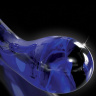 Синий стеклянный стимулятор Icicles №89 с силиконовой присоской - 18 см. купить в секс шопе