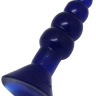 Синяя анальная ёлочка - 17 см. купить в секс шопе
