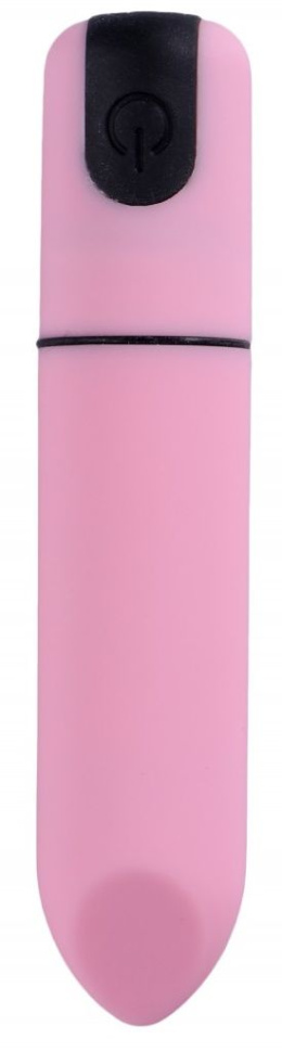 Розовая гладкая коническая вибропуля - 8,5 см. купить в секс шопе