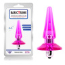 Розовый анальный вибростимулятор-конус - 10 см. купить в секс шопе