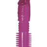 Закрытая розовая насадка-ёршик с рельефом - 16,5 см. купить в секс шопе