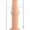 Телесный конический анальный фаллоимитатор - 23 см.  купить в секс шопе