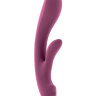 Розовый вибратор Ava с клиторальным отростком - 22 см. купить в секс шопе