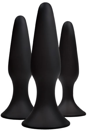 Набор из 3 анальных пробок Renegade Sliders Kit на присоске купить в секс шопе