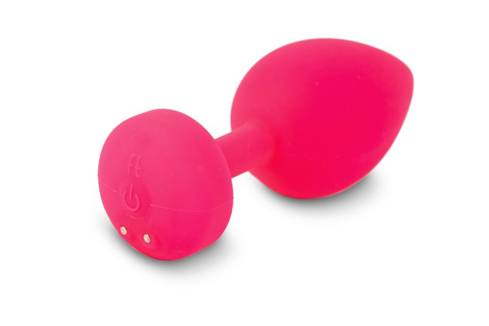 Маленькая розовая анальная пробка с вибрацией Fun Toys Gplug - 8 см. купить в секс шопе