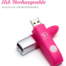 Ярко-розовый вибростимулятор Get Lucky USB Vibrator - 12 см. купить в секс шопе