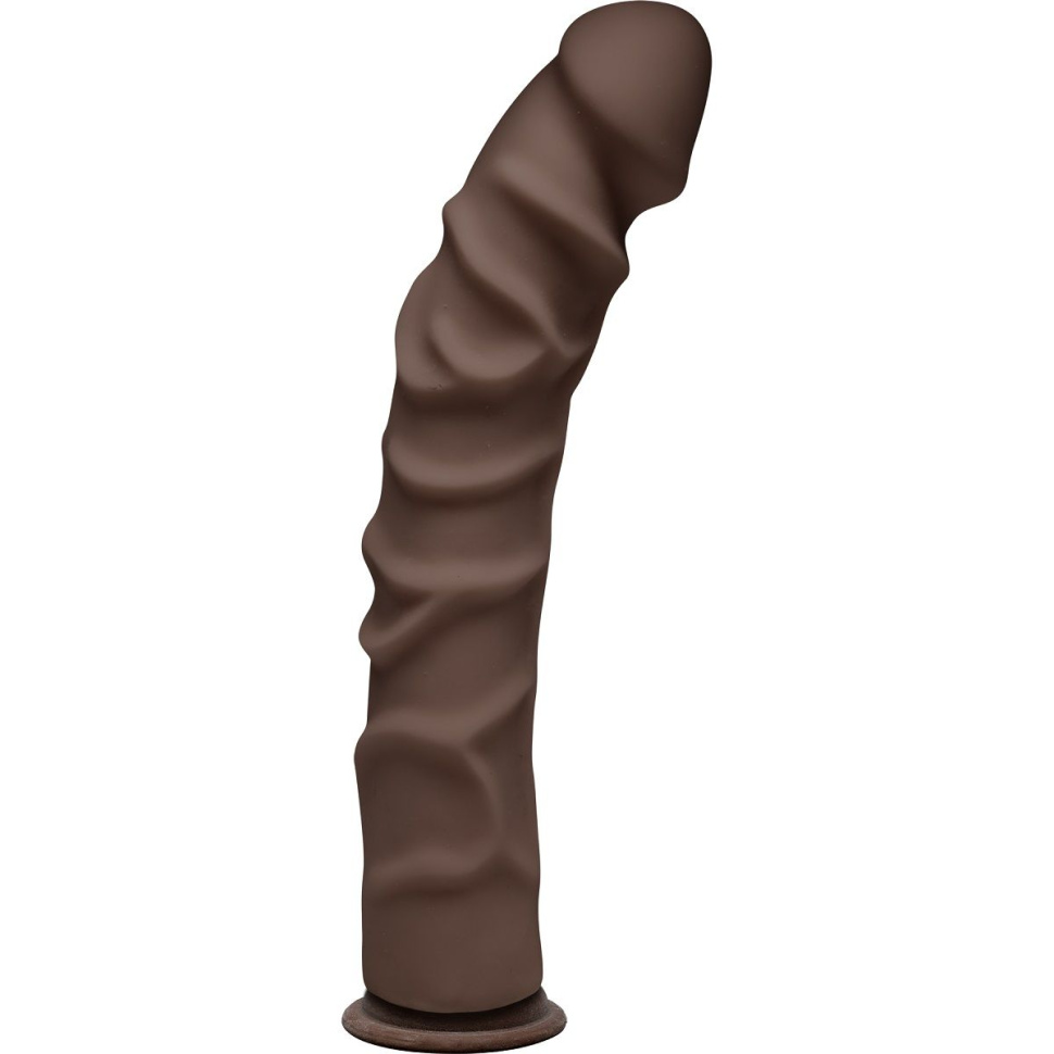 Коричневый фаллоимитатор на присоске The D Ragin’ D 10  - 25,4 см. купить в секс шопе