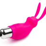 Розовый мини-вибратор в форме кролика - 9 см. купить в секс шопе