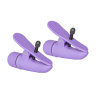 Фиолетовые зажимы-прищепки с вибрацией Nipplettes купить в секс шопе