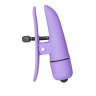 Фиолетовые зажимы-прищепки с вибрацией Nipplettes купить в секс шопе
