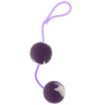 Фиолетово-белые вагинальные шарики со смещенным центром тяжести купить в секс шопе