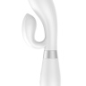 Белый вибратор-кролик Indeep Juna - 21,5 см. купить в секс шопе