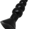 Чёрная гелевая анальная ёлочка - 17 см. купить в секс шопе