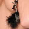 Металлические зажимы для сосков с пёрышками Feather Nipple Clamps купить в секс шопе