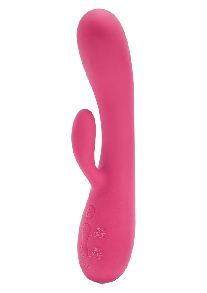 Розовый вибратор с функцией подогрева Ardore - 19 см. купить в секс шопе