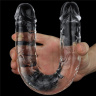 Прозрачный двусторонний фаллоимитатор Flawless Clear Double Dildo - 30 см. купить в секс шопе