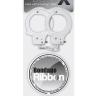 Набор для фиксации BONDX METAL CUFFS AND RIBBON: белые наручники из листового материала и липкая лента купить в секс шопе