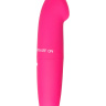 Розовый мини-вибратор с плоским кончиком - 12,5 см. купить в секс шопе