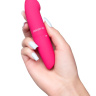 Розовый мини-вибратор с плоским кончиком - 12,5 см. купить в секс шопе