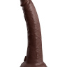 Коричневый фаллоимитатор 7  Silicone Dual Density Cock - 21 см. купить в секс шопе