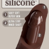 Коричневый фаллоимитатор 7  Silicone Dual Density Cock - 21 см. купить в секс шопе