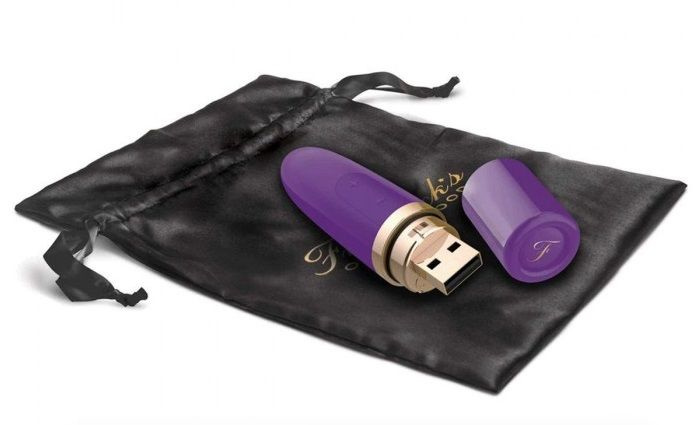 Фиолетовый перезаряжаемый вибростимулятор Lipstick Vibe купить в секс шопе