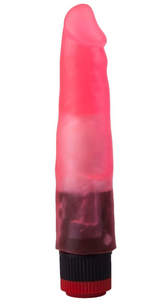 Розовый гелевый виброфаллос со встроенным пультом - 16,5 см. купить в секс шопе