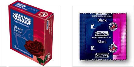 Презервативы черного цвета CONTEX №3 Black Rose, 3 шт. купить в секс шопе