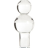 Прозрачная анальная втулка-ёлочка из стекла - 11 см. купить в секс шопе