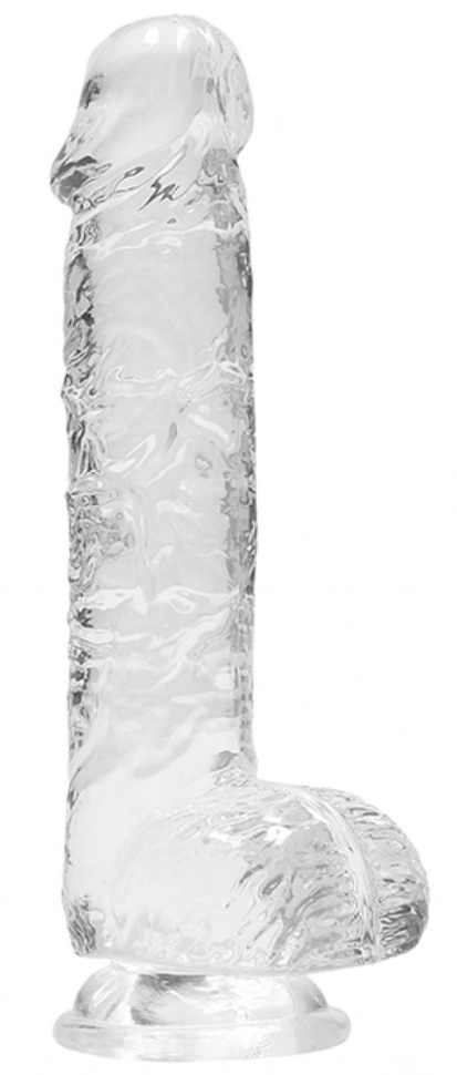 Прозрачный фаллоимитатор Realrock Crystal Clear 8 inch - 21 см. купить в секс шопе