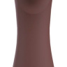 Коричневый вибратор с рельефной головкой Hazel 05 - 15 см. купить в секс шопе