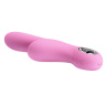 Нежно-розовый вибратор Carol с клиторальной щеточкой - 19 см. купить в секс шопе