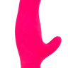Розовый вибратор с клиторальным отростком - 17 см. купить в секс шопе