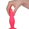 Розовая анальная пробка с узеньким кончиком - 14 см. купить в секс шопе