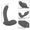 Серый стимулятор простаты Remote Control Inflatable Probe с вибрацией и функцией расширения - 11,5 см. купить в секс шопе