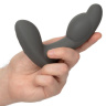 Серый стимулятор простаты Remote Control Inflatable Probe с вибрацией и функцией расширения - 11,5 см. купить в секс шопе
