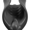 Чёрный мастурбатор Vibrating Silicone Stimulator с вибрацией купить в секс шопе