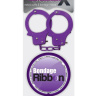 Набор для фиксации BONDX METAL CUFFS AND RIBBON: фиолетовые наручники из листового материала и липкая лента купить в секс шопе