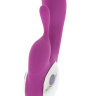 Фиолетовый вибратор с клиторальным отростком NAGHI NO.4 - 13,5 см. купить в секс шопе