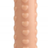 Телесный рельефный анальный фаллоимитатор - 19,5 см.  купить в секс шопе