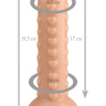 Телесный рельефный анальный фаллоимитатор - 19,5 см.  купить в секс шопе